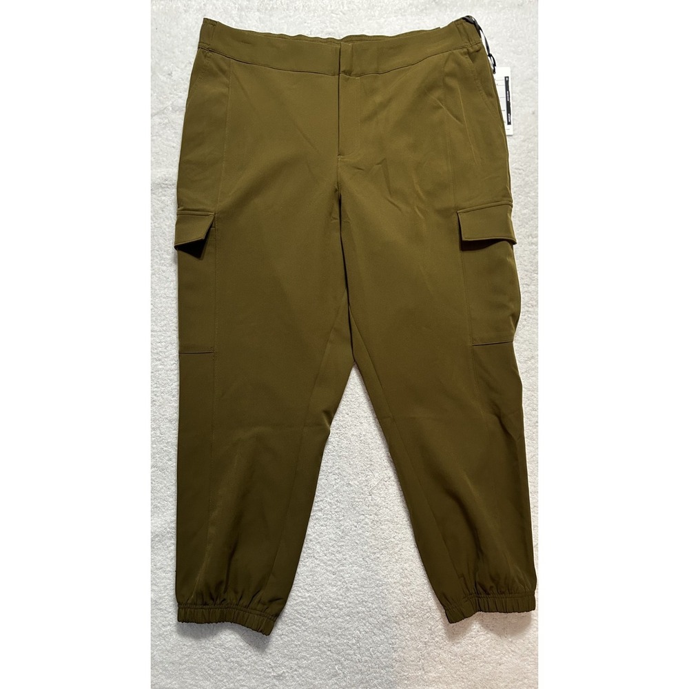 Calia Womens Size 2XL Green Brown Effortless High Rise Jogger Pants